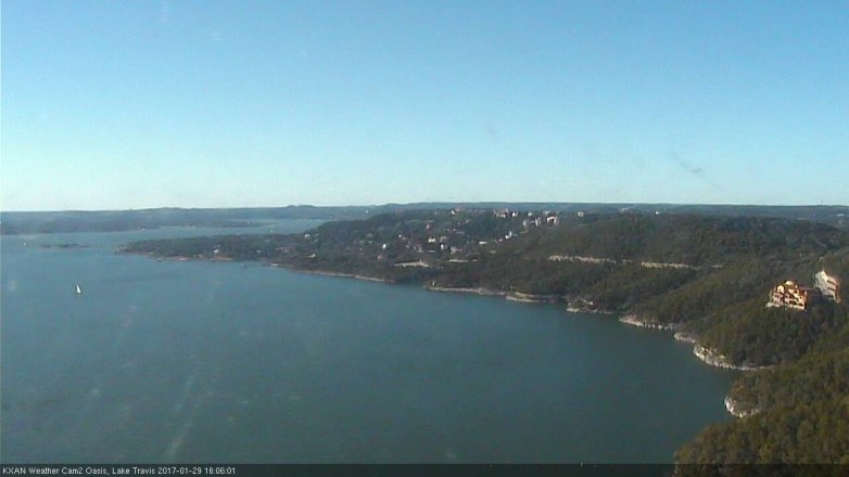 Lake Travis webcam, January 29, 2017 3:30 PM CT