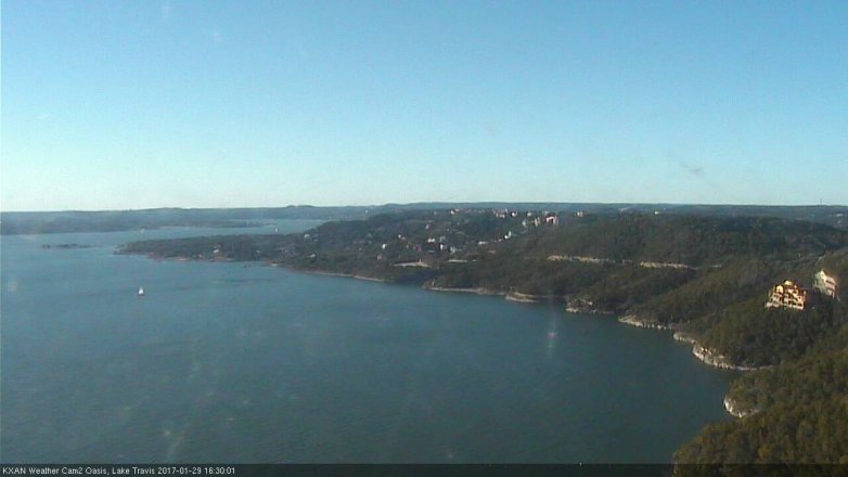 Lake Travis webcam, January 29, 2017 3:45 PM CT