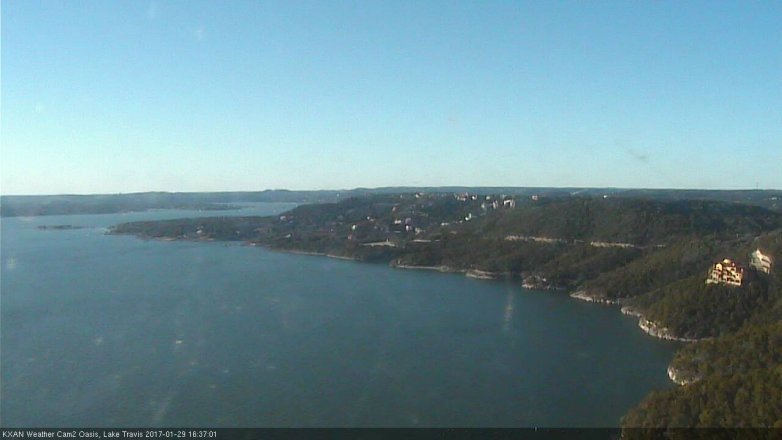 Lake Travis webcam, January 29, 2017 3:50 PM CT