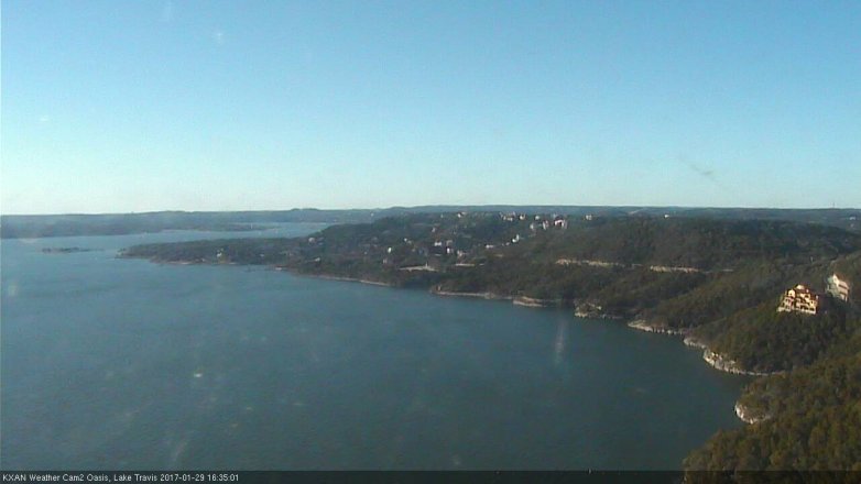 Lake Travis webcam, January 29, 2017 3:55 PM CT