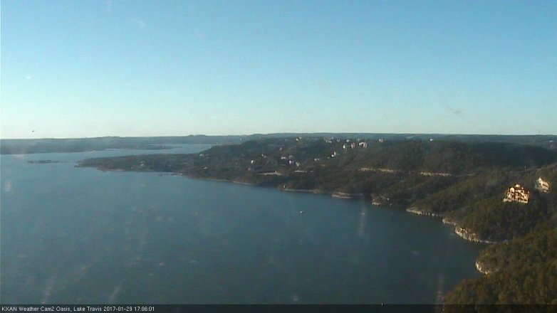 Lake Travis webcam, January 29, 2017 4:25 PM CT