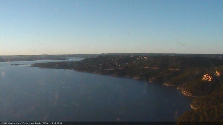 Lake Travis webcam, January 29, 2017 4:50 PM CT