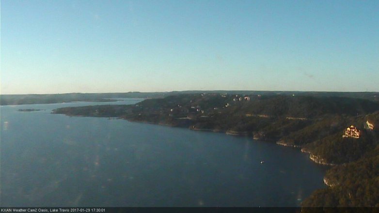 Lake Travis webcam, January 29, 2017 4:55 PM CT