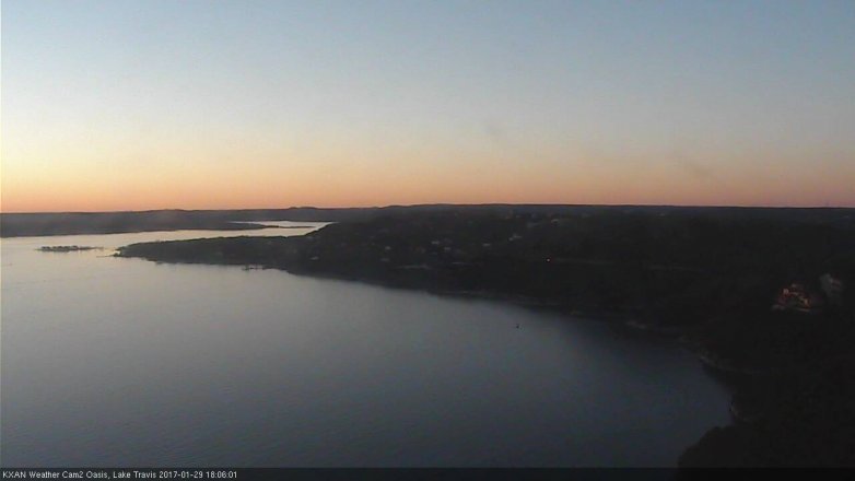 Lake Travis webcam, January 29, 2017 5:35 PM CT