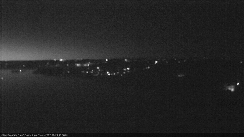 Lake Travis webcam, January 29, 2017 6:30 PM CT