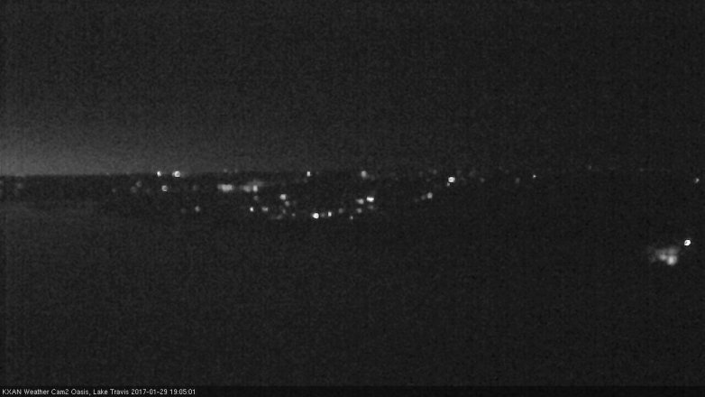 Lake Travis webcam, January 29, 2017 6:35 PM CT