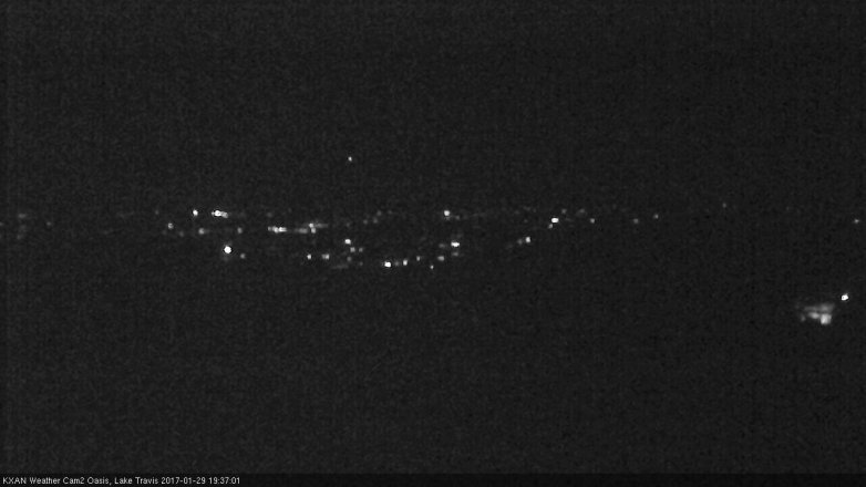 Lake Travis webcam, January 29, 2017 6:45 PM CT