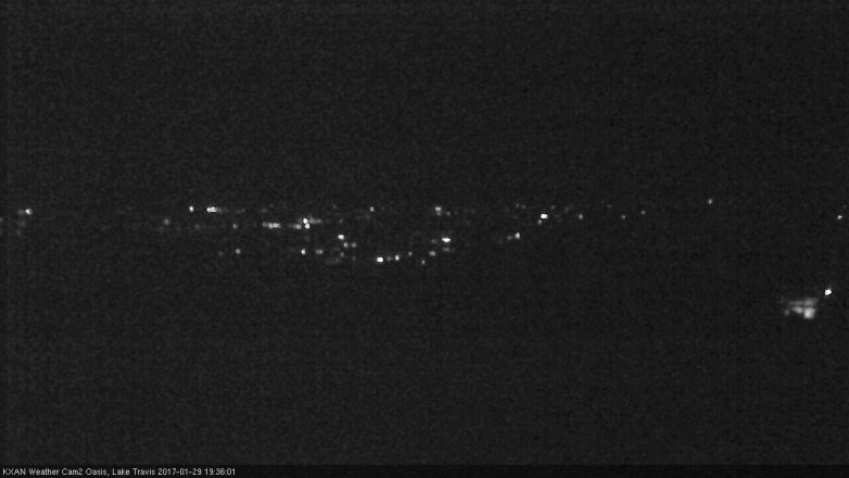 Lake Travis webcam, January 29, 2017 6:50 PM CT