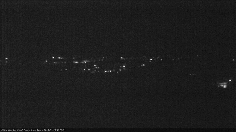 Lake Travis webcam, January 29, 2017 7:05 PM CT