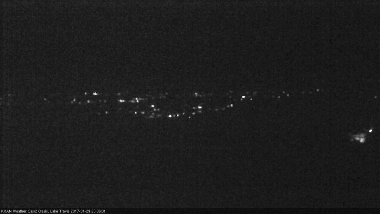 Lake Travis webcam, January 29, 2017 7:15 PM CT