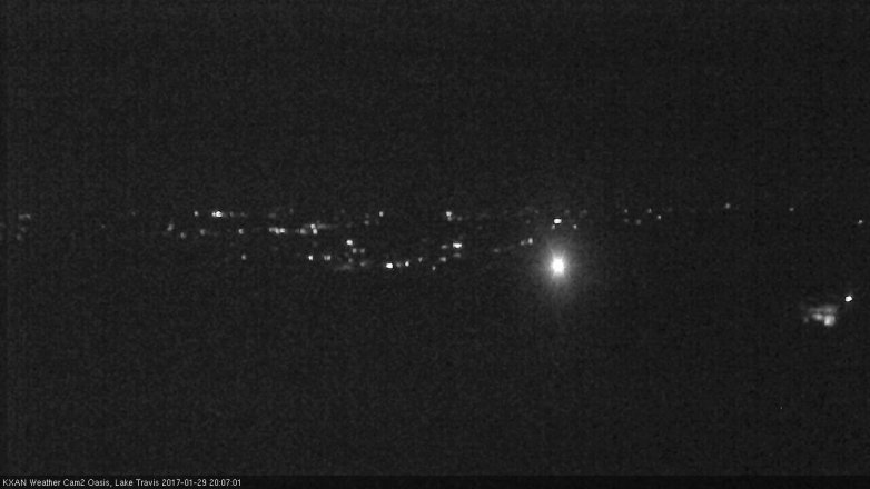 Lake Travis webcam, January 29, 2017 7:20 PM CT