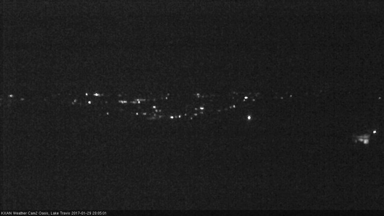 Lake Travis webcam, January 29, 2017 7:25 PM CT