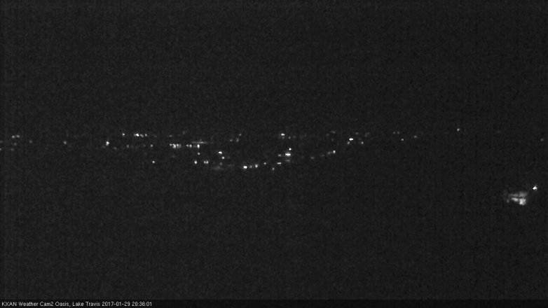 Lake Travis webcam, January 29, 2017 7:40 PM CT