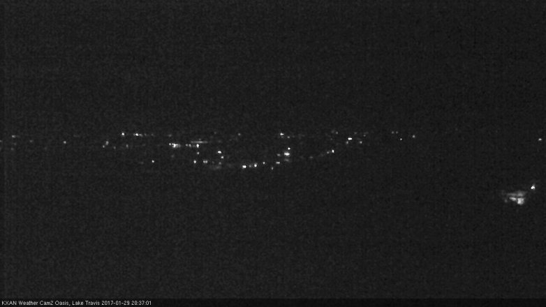 Lake Travis webcam, January 29, 2017 8:05 PM CT