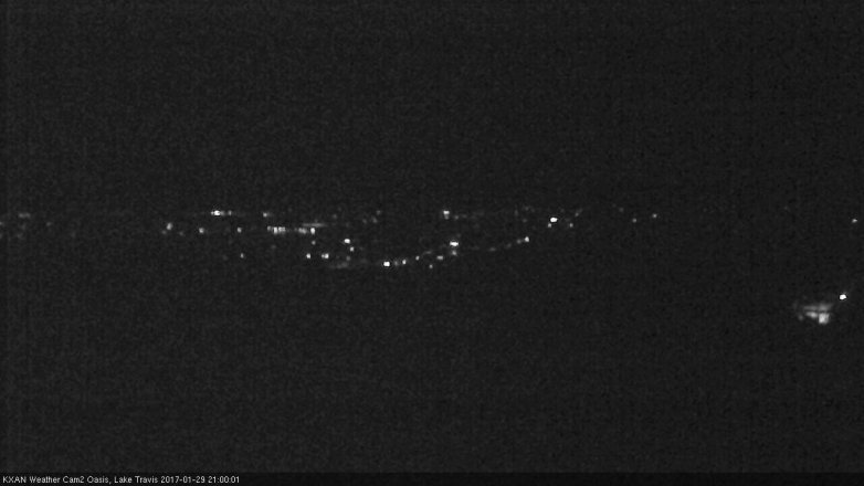 Lake Travis webcam, January 29, 2017 8:20 PM CT