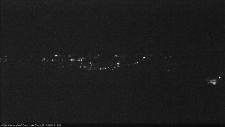 Lake Travis webcam, January 29, 2017 8:30 PM CT