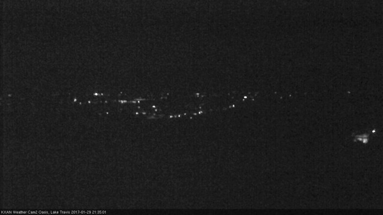 Lake Travis webcam, January 29, 2017 8:50 PM CT