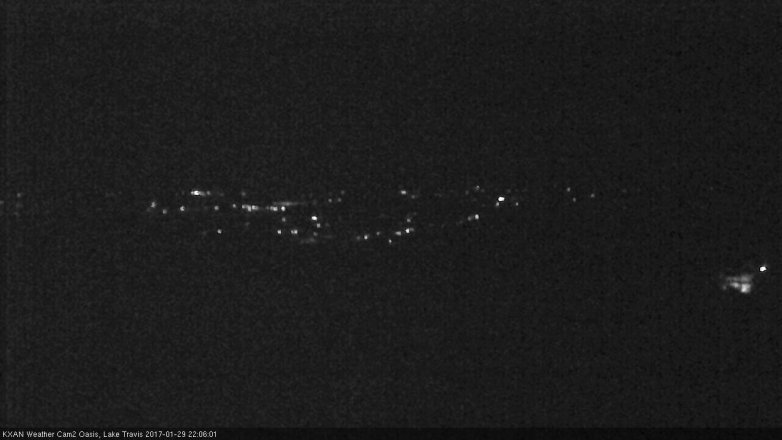 Lake Travis webcam, January 29, 2017 9:20 PM CT