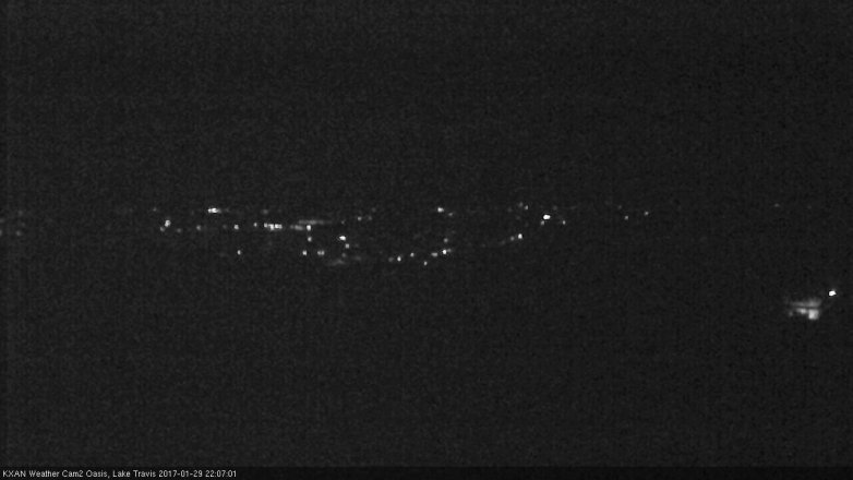 Lake Travis webcam, January 29, 2017 9:25 PM CT
