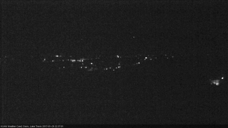 Lake Travis webcam, January 29, 2017 9:40 PM CT