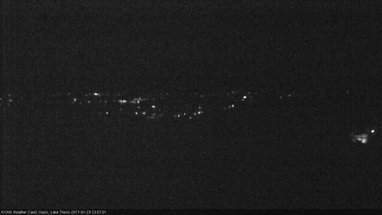 Lake Travis webcam, January 29, 2017 10:35 PM CT