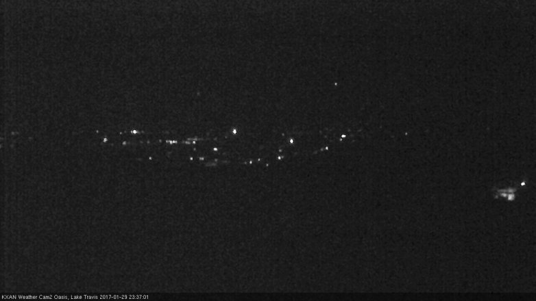 Lake Travis webcam, January 29, 2017 11:00 PM CT