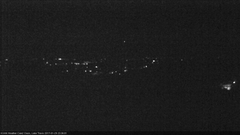Lake Travis webcam, January 29, 2017 11:05 PM CT