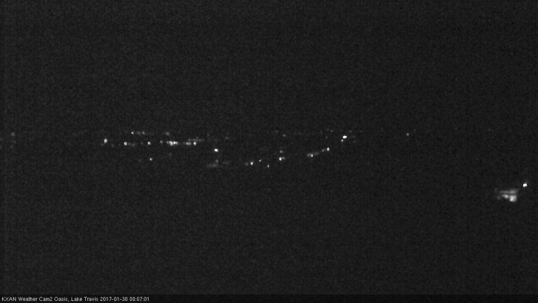 Lake Travis webcam, January 29, 2017 11:15 PM CT