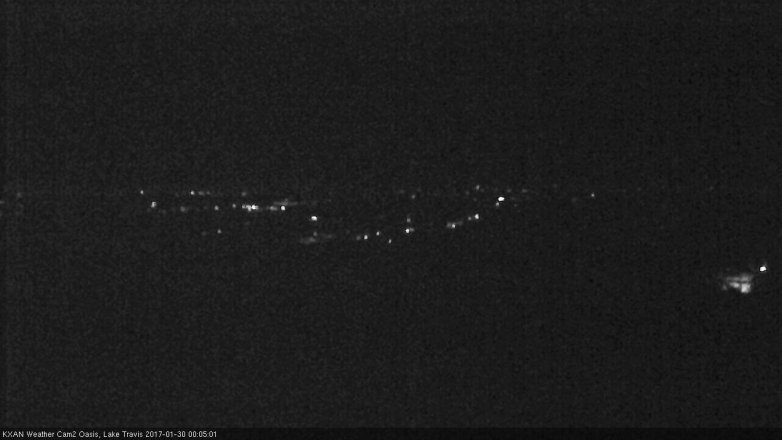 Lake Travis webcam, January 29, 2017 11:30 PM CT