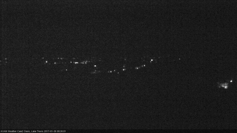 Lake Travis webcam, January 29, 2017 12:00 AM CT
