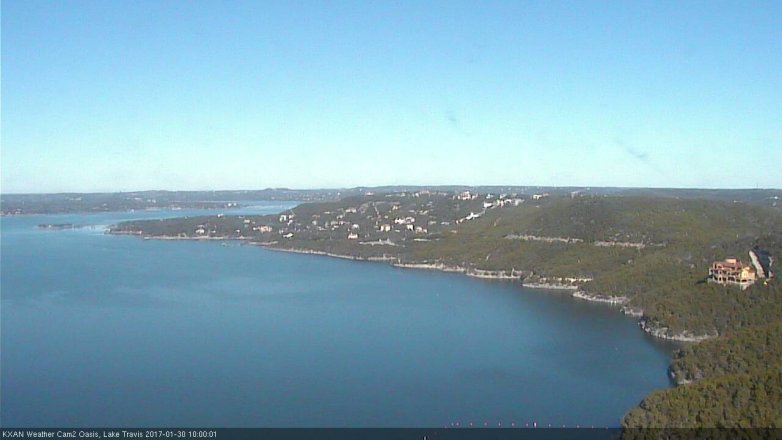 Lake Travis webcam, January 30, 2017 9:10 AM CT