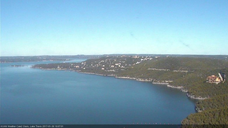 Lake Travis webcam, January 30, 2017 9:25 AM CT