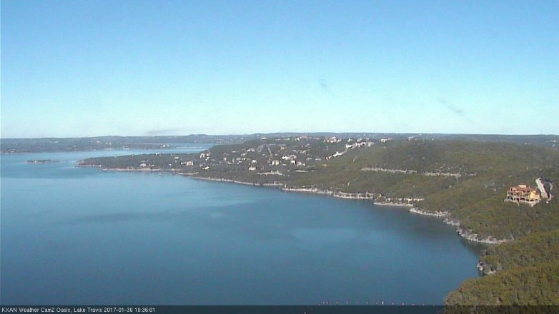 Lake Travis webcam, January 30, 2017 9:50 AM CT