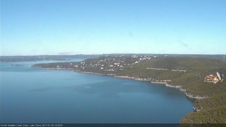 Lake Travis webcam, January 30, 2017 9:55 AM CT