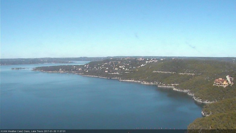 Lake Travis webcam, January 30, 2017 10:20 AM CT