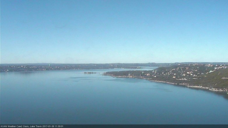 Lake Travis webcam, January 30, 2017 10:40 AM CT