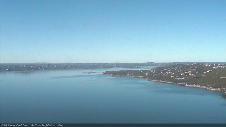 Lake Travis webcam, January 30, 2017 10:50 AM CT