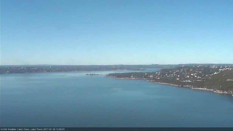 Lake Travis webcam, January 30, 2017 11:05 AM CT