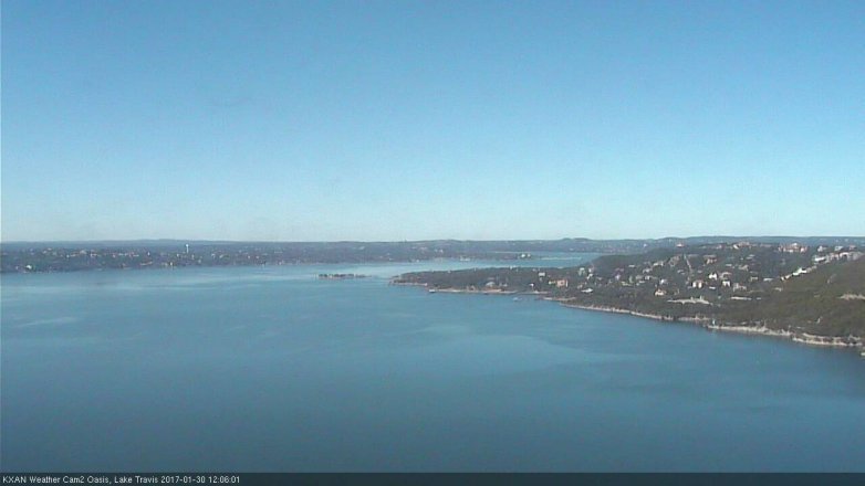Lake Travis webcam, January 30, 2017 11:25 AM CT