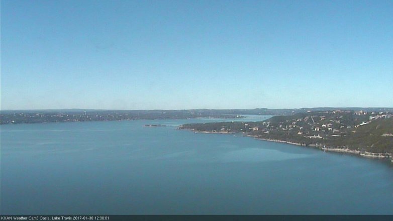 Lake Travis webcam, January 30, 2017 11:35 AM CT