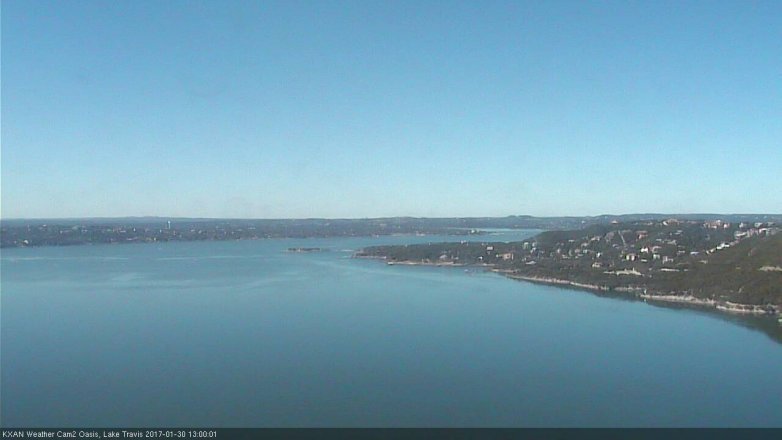 Lake Travis webcam, January 30, 2017 12:10 PM CT