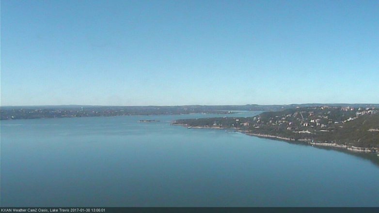 Lake Travis webcam, January 30, 2017 12:15 PM CT