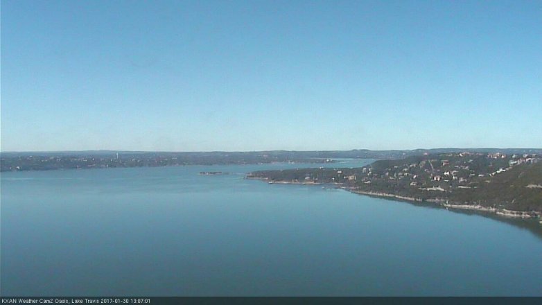 Lake Travis webcam, January 30, 2017 12:30 PM CT