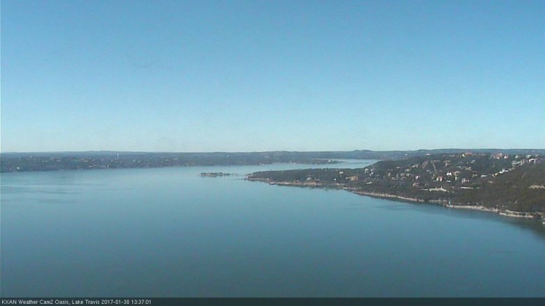 Lake Travis webcam, January 30, 2017 12:45 PM CT