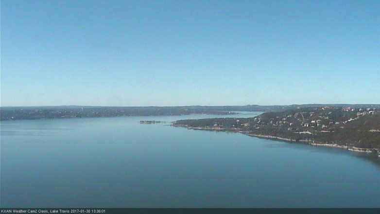 Lake Travis webcam, January 30, 2017 12:55 PM CT