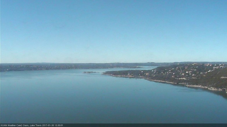 Lake Travis webcam, January 30, 2017 1:00 PM CT