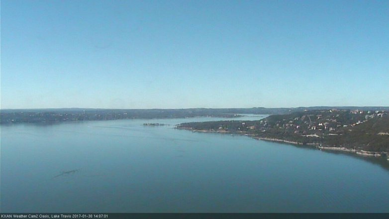 Lake Travis webcam, January 30, 2017 1:30 PM CT