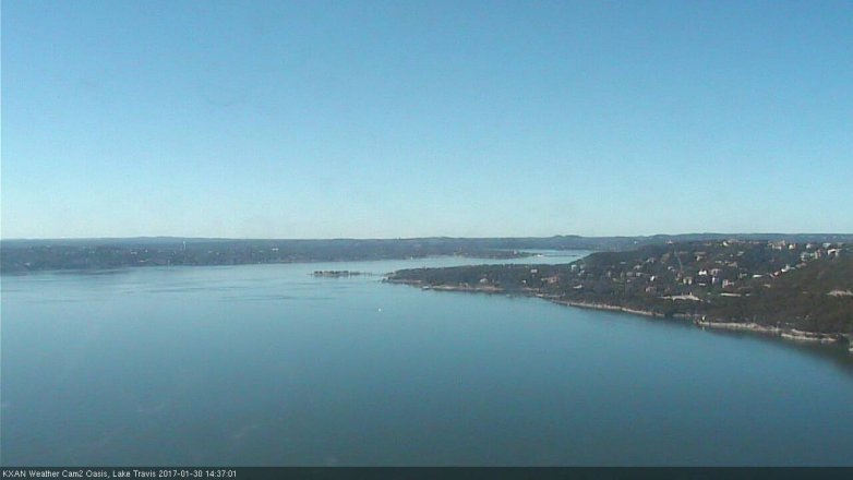 Lake Travis webcam, January 30, 2017 1:50 PM CT
