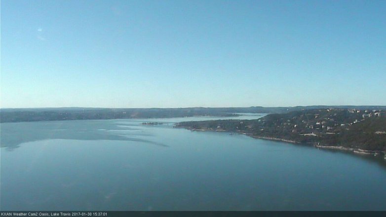 Lake Travis webcam, January 30, 2017 2:40 PM CT
