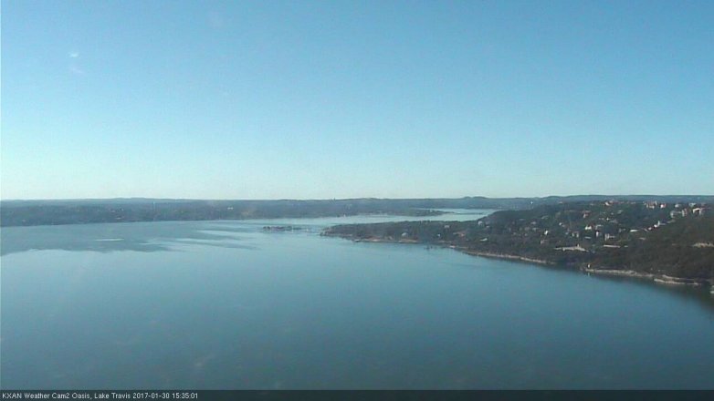 Lake Travis webcam, January 30, 2017 2:45 PM CT